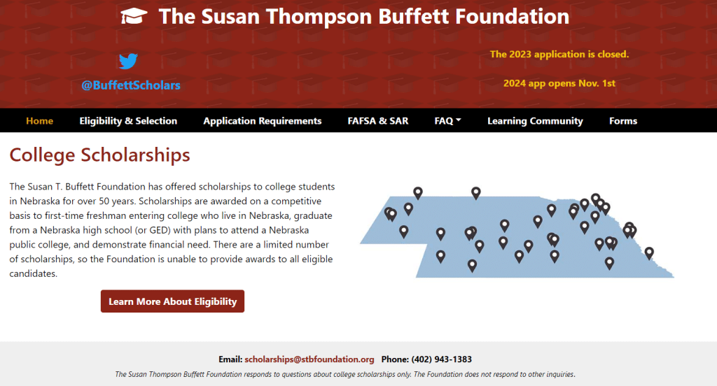 Susan Thompson Buffett Homepage